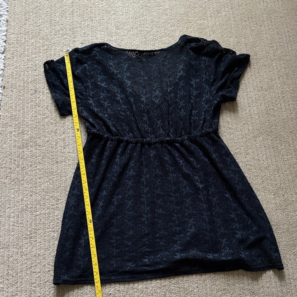 La Vie En Rose Aqua Beach Coverup Dress, size L, Black - Picture 7 of 8